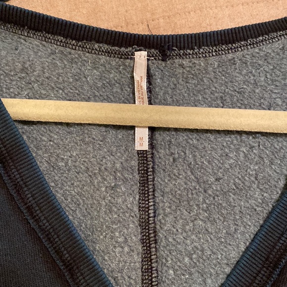 NWOT Free People Denim Colored Sweatshirt - Picture 5 of 6